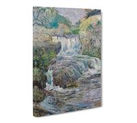 John Henry Twachtman Waterfall Canvas Print | Gallery Wrapped 30mm Frame Wall Art | 20x14 inches | Ready to Hang | Modern Landscape Picture | Living Room Bedroom Lounge Office