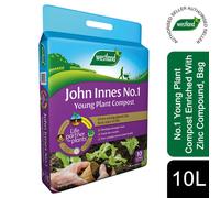 John Innes No.1 Young Plant Compost Enriched With Zinc Compound, 10L