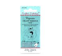 John James Crafter's Collection Beginners Craft Easy Thread Needle Set Contains 14 Needles - Sizes: 5, 5, 22