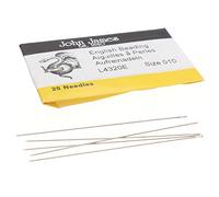 John James English Beading Needles, Size 10, Pack of 25, Made in England, Use for Loom Weaving Beadwork, Off-Loom Stitching and Jewelry Making with Seed Beads