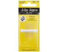 John James Needle Sharps Size 12 pc, Stainless Steel, Yellow