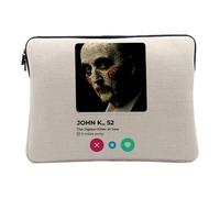 John K. Jigsaw Movie Horror Social Network Meeting Love Computer and Tablet Case 12-13 Inches Printed in France Linen Look