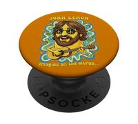 John Lemon Imagine All The Citrus Funny 60s 70s Rock & Roll PopSockets Adhesive PopGrip