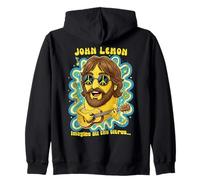 John Lemon Imagine All The Citrus Funny 60s 70s Rock & Roll Zip Hoodie