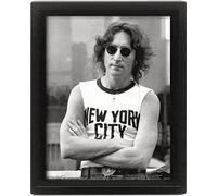 John Lennon 10 x 8-Inch NYC By Bob Gruen Framed 3D Poster, Multi-Colour