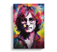 John Lennon Abstract Art Canvas Print | Gallery Wrapped 30mm Frame Wall Art | 30x20 inches | Ready to Hang | Abstract Picture | Living Room Bedroom Lounge Office