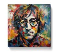 John Lennon Abstract Expressionism Canvas Print | Gallery Wrapped 30mm Frame Wall Art | 20x20 inches | Ready to Hang | Eclectic Picture | Living Room Bedroom Lounge Office