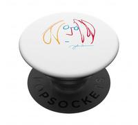 John Lennon Colorful Line Art Design PopSockets Adhesive PopGrip