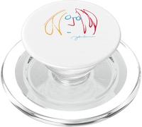 John Lennon Colorful Line Art Design PopSockets PopGrip for MagSafe