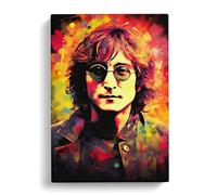 John Lennon Digital Art Canvas Print | Gallery Wrapped 30mm Frame Wall Art | 30x20 inches | Ready to Hang | Contemporary Picture | Living Room Bedroom Lounge Office