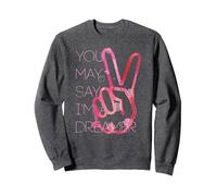 John Lennon - Dreamer Sweatshirt, Adult Unisex, Dark Heather Grey, X-Large