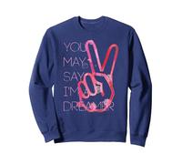 John Lennon - Dreamer Sweatshirt, Adult Unisex, Navy Blue, Large
