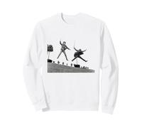 John Lennon & George Harrison The Beatles Beatlemania 1964 Sweatshirt, Adult Unisex, White, X-Large