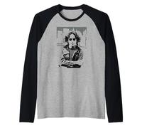 John Lennon Iconic Singer Print Old School 70s Rock Legend Raglan Baseball Tee