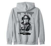 John Lennon Iconic Singer Print Old School 70s Rock Legend Zip Hoodie