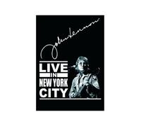 John Lennon Live In New York City Postcard in Black John Lennon Black