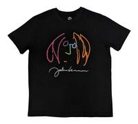 John Lennon Men's Self Portrait T-Shirt in Black | Size: Large John Lennon Black L