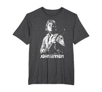 John Lennon - Oversized Portrait T-Shirt, Men's Big and Tall, Dark Heather Grey, 5X Tall