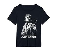 John Lennon - Oversized Portrait T-Shirt, Women's Plus, Black, 2X