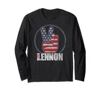 John Lennon Peace Symbol 70s Iconic Rock Singer Gift for F Long Sleeve T-Shirt