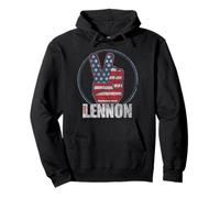 John Lennon Peace Symbol 70s Iconic Rock Singer Gift for F Pullover Hoodie