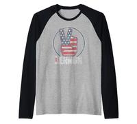 John Lennon Peace Symbol Raglan Baseball Tee