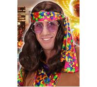 John Lennon Style Brown Hippy Wig