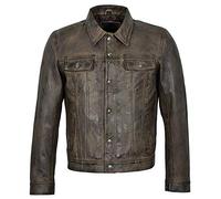 John Lennon The Beatles Rubber Soul Men's Classic Dirty Brown Real Leather Jacket 1280