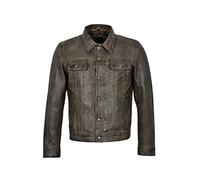 John Lennon The Beatles Rubber Soul Men's Classic Dirty Brown Real Leather Jacket 1280