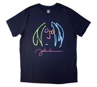 John Lennon Unisex Adult Self Portrait Navy Blue XL T-Shirt