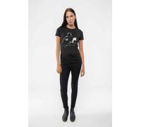 John Lennon Women's People For Peace Skinny Fit T-Shirt in Black | Size: Large John Lennon Black L