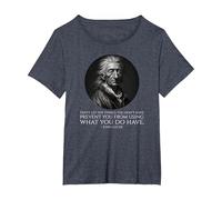 John Locke Quote - Political Philosophy Classical Liberalism T-Shirt, Women's Plus, Heather Blue, 5X