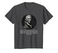 John Locke Quote - Political Philosophy Classical Liberalism T-Shirt, Youth, Dark Heather Grey, Medium