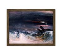 John Martin Destruction Of Tyre Large Framed Art Print Poster Wall Decor 18x24