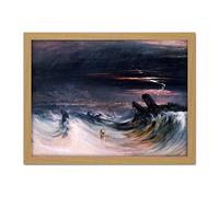 John Martin Destruction Of Tyre Large Framed Art Print Poster Wall Decor 18x24