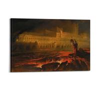 John Martin Pandemonium Art Posters Trendy Artwork Canvas Prints Classic Wall Painting Decor for Modern Homes 20x30inch