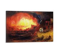 John Martin The Destruction of Sodom And Gomorrah Painter Masterpiece Poster Art Canvas Painting Decor Wall Print Photo Home Modern Decoratives 16x24inch(40x60cm)