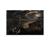 John Martin The Fall of Babylon Canvas Oil Painting Aesthetics ArtPoster Decorative Painting Print Picture Canvas Wall Art Bedroom Office Living Room Decoration20x30inch(50x75cm)