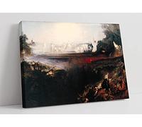 John Martin The Last Judgement Canvas Wall Art Picture Print - 12 inch wide x 8 inch high (Frame Depth 30mm)