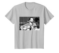 John Martyn Live by Everard Smith T-Shirt, Youth, Silver Grey, Large
