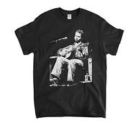 John Martyn T Shirt - On Stage Picture Black Folk Rock 100% Cotton Black XXL