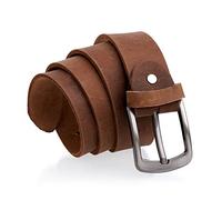 John Moses - Mens Leather Dress Belt Anti-scratched Buckle Soft Genuine Belts for Casual Jeans Dress