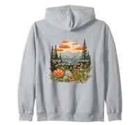 John Muir Quote For Wild and Free Trail Lovers Zip Hoodie