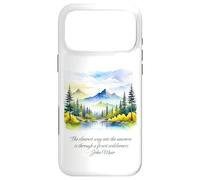 John Muir quote The Clearest Way Into The Universe forest Case for iPhone 17 Pro Max