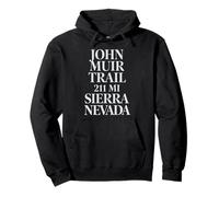 John Muir Trail 211 Miles Sierra Nevada Minimal Hiking Trail Pullover Hoodie