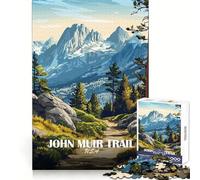 John Muir Trail Landscape Illustration 1000 Piece Puzzle For Teenagers Mental Exercise Mind Calming Fun Snug Lock Holiday Treat size 38x26cm