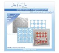 John Next Door 3D Embossing Folder & Stencils - Moroccan Tile Layer
