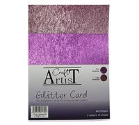 John Next door - Craft Artist A4 Glitter Card - Pinks Waterfall