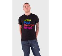 John Paul George Ringo Suit Colour T Shirt The Beatles Black S