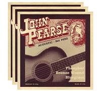 John Pearse Acoustic Strings, Phosphor Bronze Bluegrass, 12-56 Gauge (3 Pack)